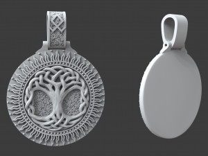 pendant tree of life yggdrasil Modelo de Impressão 3D
