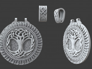 pendant tree of life yggdrasil Modelo de Impressão 3D