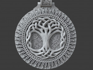 pendant tree of life yggdrasil Modelo de Impressão 3D