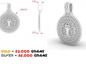 pendant tree of life yggdrasil Modelo de Impressão 3D