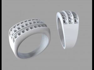stylish men diamond ring 3D Print Model