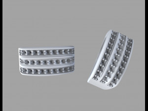 stylish men diamond ring 3D Druckmodell
