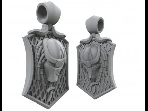 predator pendant for printing and cnc 3D Print Model