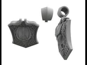 predator pendant for printing and cnc 3D Print Model