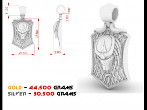 predator pendant for printing and cnc 3D 프린트 모델