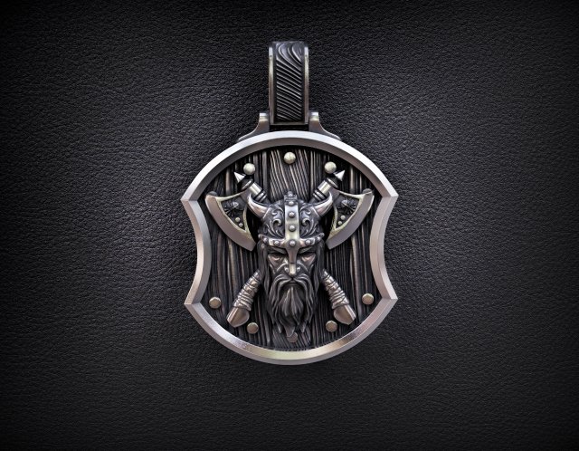 pendant warrior with axes 3D Baskı Modeli .c4d .max .obj .3ds .fbx .stl .blend 