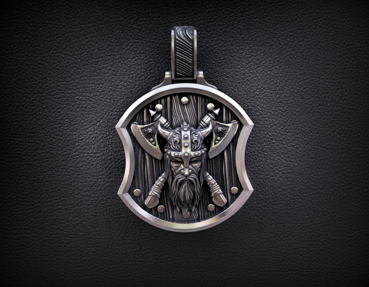 pendant warrior with axes 3D Print Model .c4d .max .obj .3ds .fbx .stl .blend