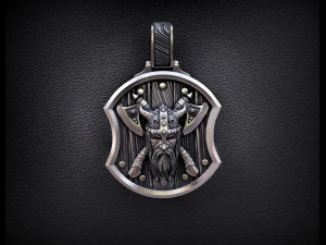 pendant warrior with axes 3D Print Model