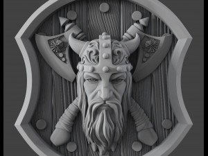 pendant warrior with axes 3D Baskı Modeli