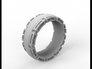 silver ring with patterns on the sides Modelo de Impressão 3D