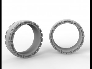 silver ring with patterns on the sides Modelo de Impressão 3D