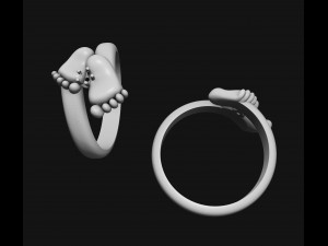 baby foot ring Model Cetak 3D