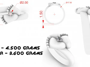 baby foot ring 3D Print Model