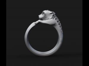 ring cheetah with diamonds Model Cetak 3D