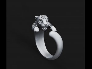 ring cheetah with diamonds Model Cetak 3D