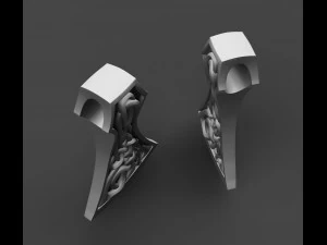 viking axe pendant with patterns 3D Print Model