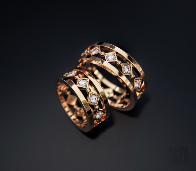 diamond engagement rings 3D Принт Модель .c4d .max .obj .3ds .fbx .stl .blend 