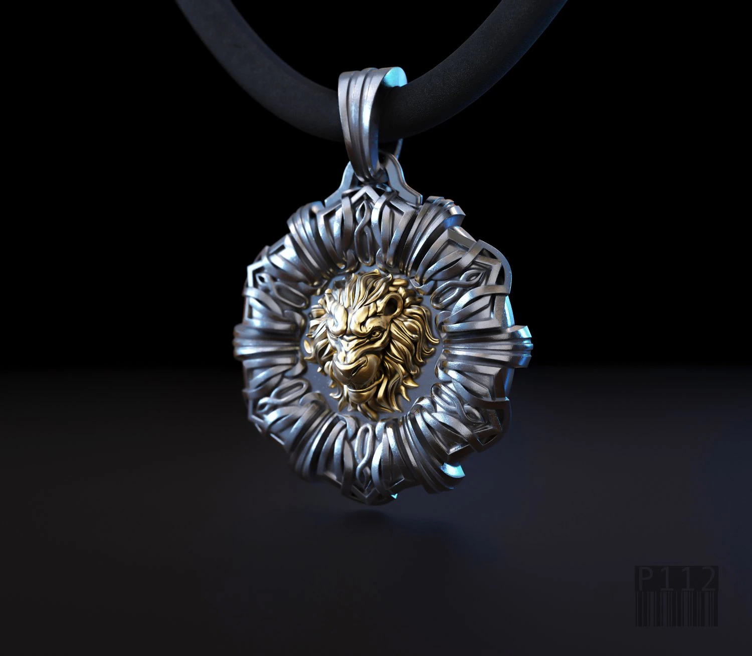 lion pendant with patterns 3D Print Model .c4d .max .obj .3ds .fbx .stl .blend 