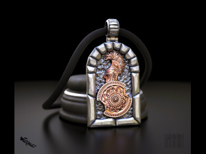 silver pendant of the warrior 3D Print Model