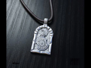 silver pendant of the warrior 3D Print Model