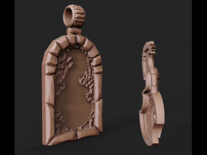silver pendant of the warrior 3D Print Model