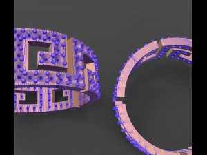 womens ring with stones and patterns 3D-printmodel