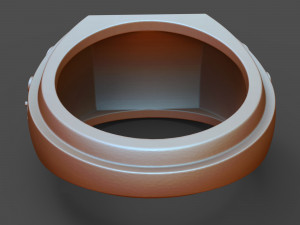 men silver ring with a pattern 3D Baskı Modeli