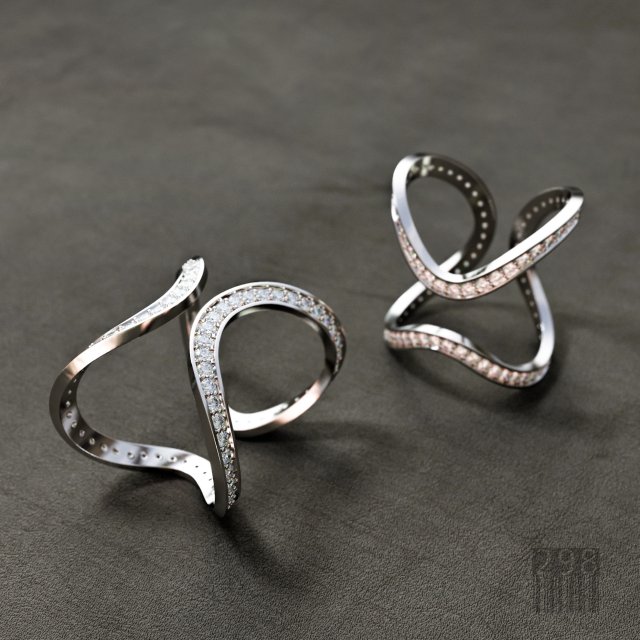 women diamond ring 3D Принт Модель .c4d .max .obj .3ds .fbx .stl .blend