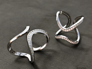 women diamond ring Model Cetak 3D