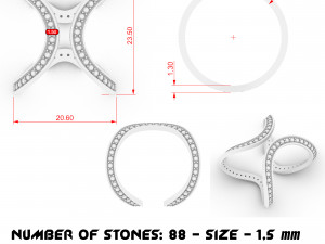 women diamond ring 3D Принт Модель