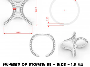 women diamond ring 3D Print Model