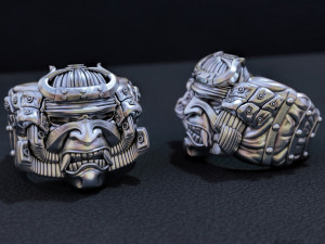 silver samurai ring 3D प्रिंट मॉडल