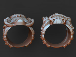 silver samurai ring 3D प्रिंट मॉडल
