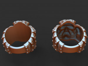 silver samurai ring 3D प्रिंट मॉडल