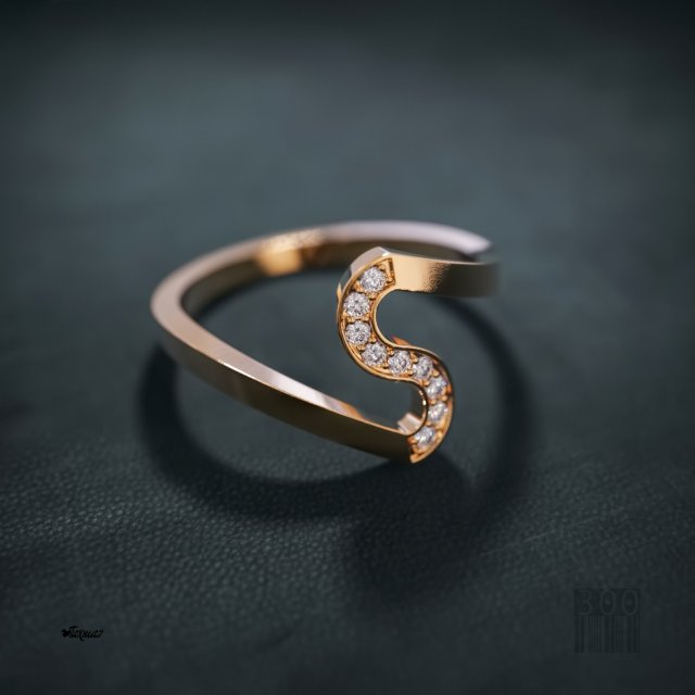 women diamond ring 3D Print Model .c4d .max .obj .3ds .fbx .stl .blend 