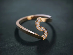 女士钻戒 3D 打印模型