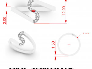 women diamond ring 3D Print Model