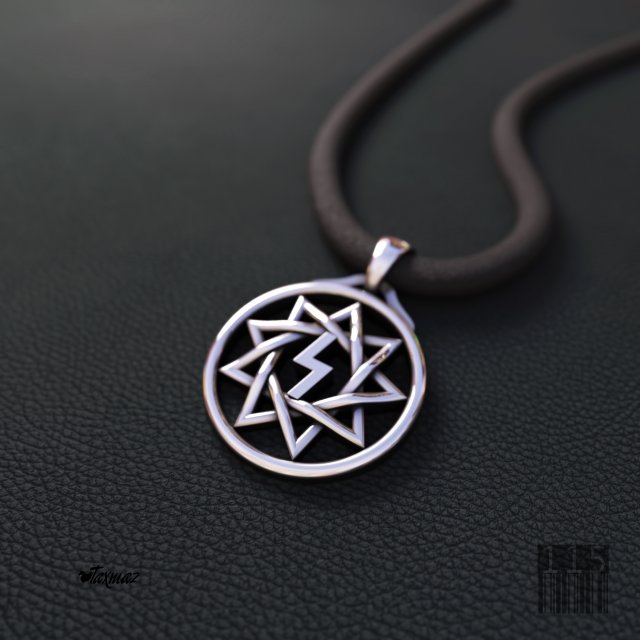 silver pendant star inglii Modelo de Impressão 3D .c4d .max .obj .3ds .fbx .stl .blend 