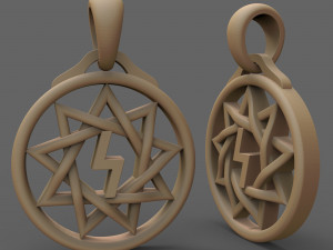 silver pendant star inglii Modelo de Impressão 3D