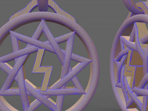 silver pendant star inglii 3D Print Model