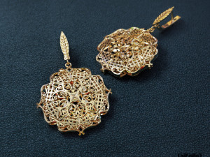 earrings with patterns Modèles 3D en vedette