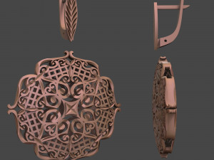 earrings with patterns 3Dプリントモデル