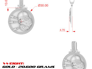 pendant warrior viking 3D Print Model
