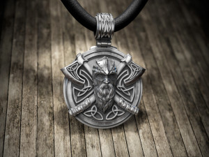 pendant warrior with axes 3D-Druckmodell
