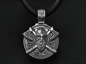 pendant warrior with axes 3D 打印模型