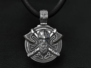 pendant warrior with axes 3D Print Model