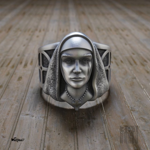 of a ring nun 3Dプリントモデル .c4d .max .obj .3ds .fbx .stl .blend 