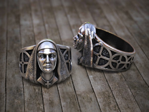 of a ring nun 3Dプリントモデル