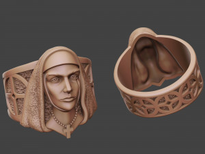 of a ring nun 3Dプリントモデル
