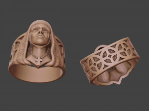 of a ring nun 3Dプリントモデル
